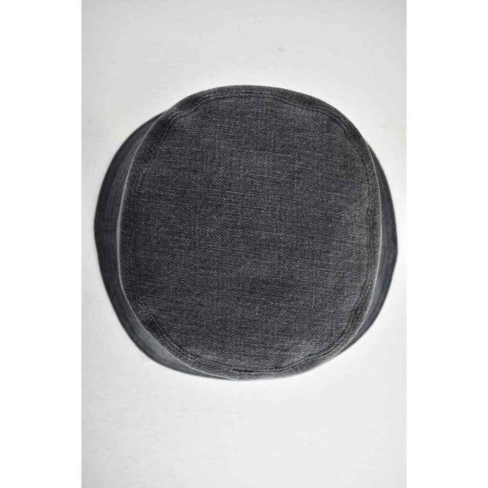 Chanel 22P Black Denim Crystal Sequin CC Logo Sun Cloche Bucket Hat Medium M - Picture 7 of 8